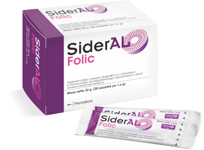 Sideral Folic żelazo i witaminy  20 saszetek