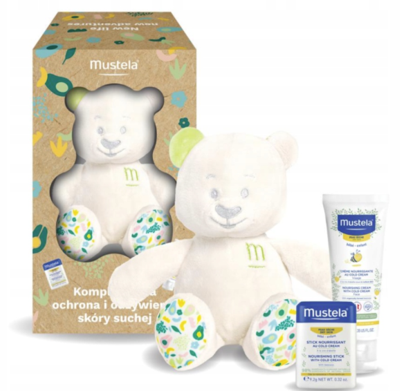 MUSTELA ZESTAW Ochrona i odżywienie na zimę krem 40 ml  + sztyft + MIŚ