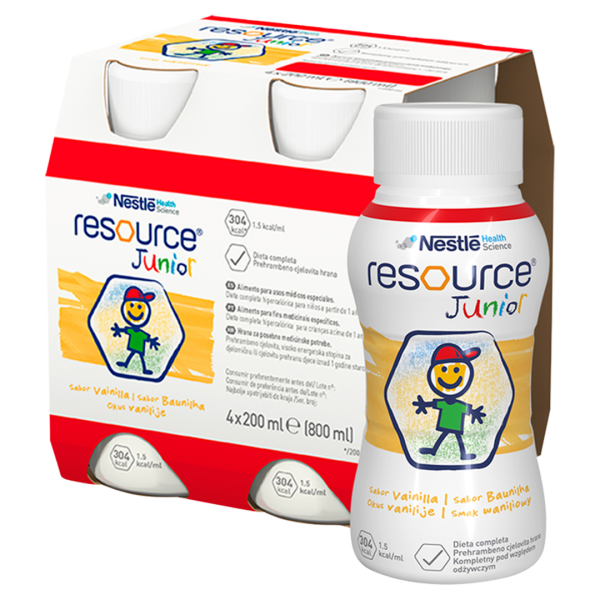 Nestle RESOURCE Junior preparat odżywczy WANILIA 4x200 ml