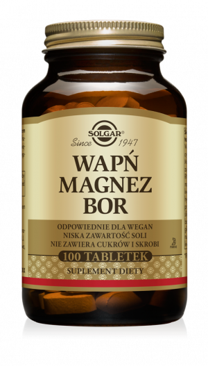 SOLGAR Wapń Magnez + Bor x 100 tabl.