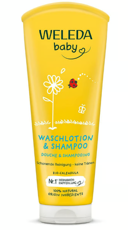 WELEDA Calendula Szampon i płyn do mycia ciała dla niemowląt z nagietkiem lekarskim 200 ml