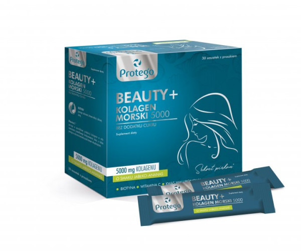 Protego Beauty Kolagen Morski 5000 jabłko-ananas 30 saszetek