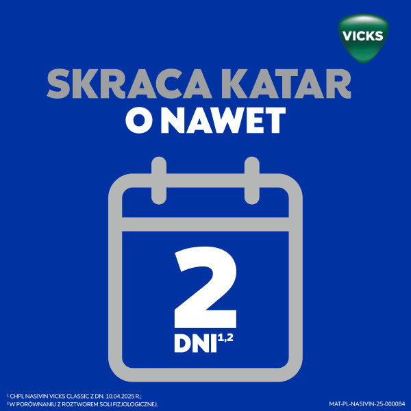 Aerozol do nosa Nasivin Vicks Classic na zatkany nos, katar, 10 ml