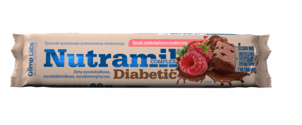 Olimp Nutramil Complex Diabetic baton czekoladowo-malinowy 60g