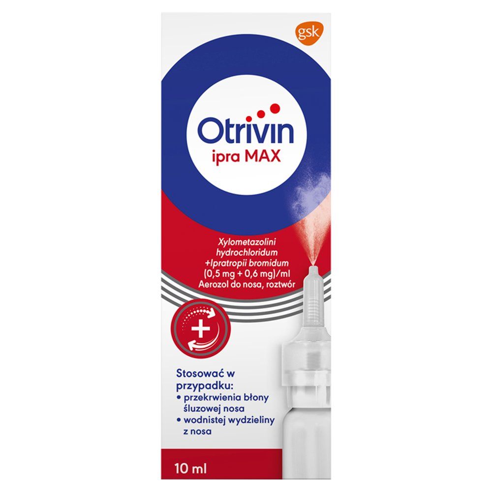 Otrivin MAX (0,5mg+0,6mg) ml aerozol na katar 10ml