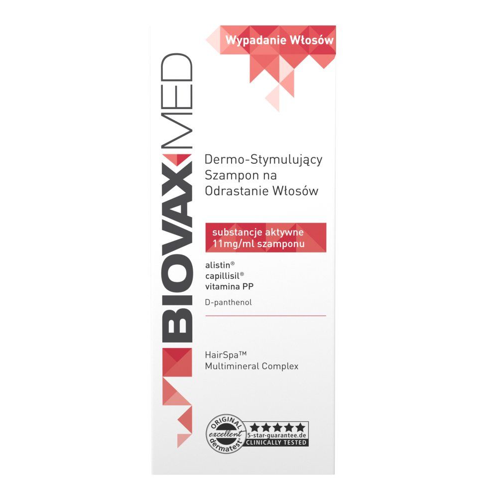 LBIOTICA BIOVAXMED Dermo-Stymulujący szampon na odrastanie włosów, 200 ml