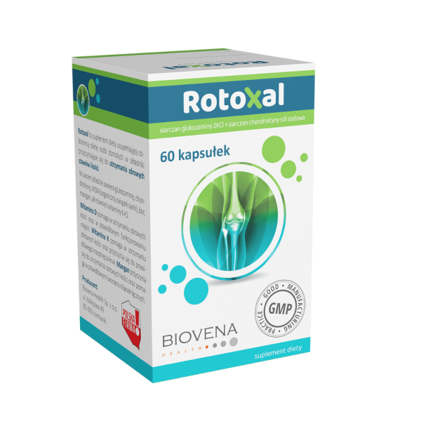 Rotoxal GLUKOZAMINA MSM WITAMINA K i D na stawy i kości 60 kapsułek