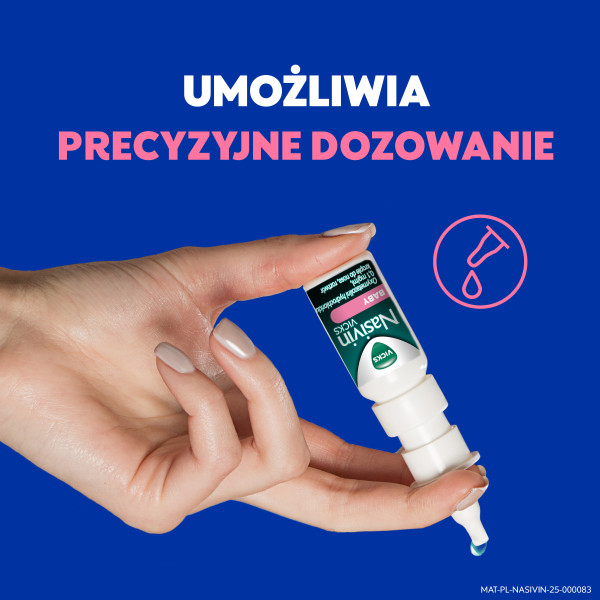 Krople Nasivin Vicks Baby, lek udrażniający, dzieci 3 mies. + 5 ml