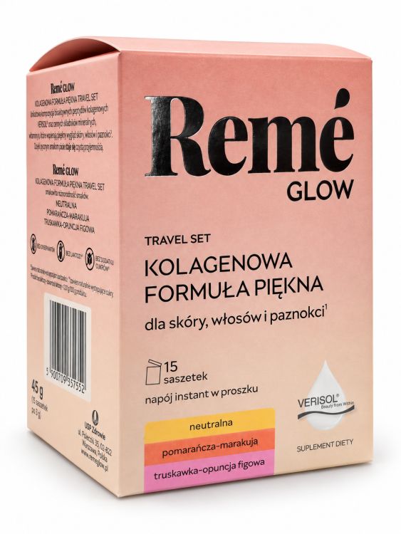 Remé GLOW Kolagenowa Formuła Piękna TRAVEL SET 15 saszetek