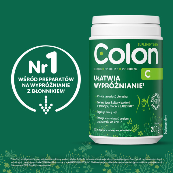 Colon® C - błonnik w proszku ułatwiający wypróżnianie 200g