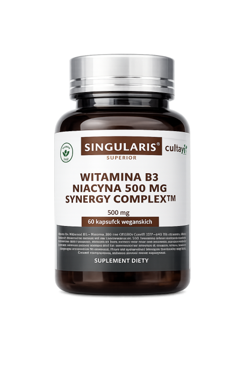 SINGULARIS Witamina B3 Niacyna 500 mg 60 kapsułek