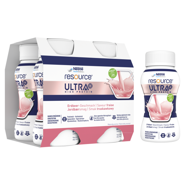 Nestle Resource Ultra+ High Protein smak truskawkowy płyn 4 x 200 ml