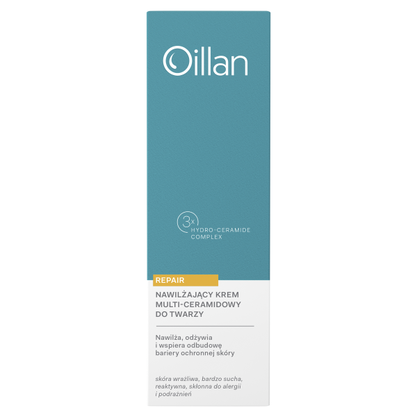Oillan Repair Krem nawilżający multi-ceramidowy do twarzy dla skóry wrażliwej i bardzo suchej 50 ml