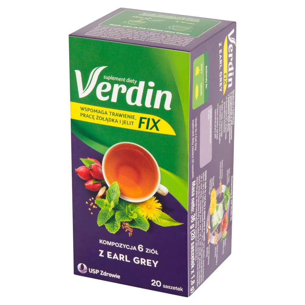 Verdin Fix Earl Grey zioładozaparz x 20 sa