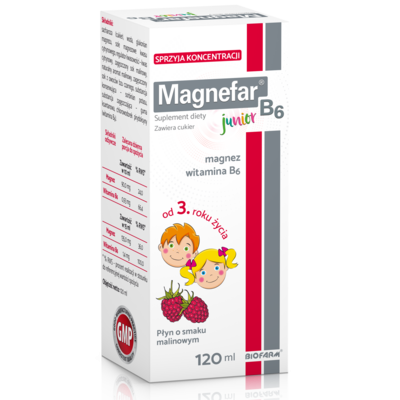 Magnefar B6 Junior płyn 120 ml