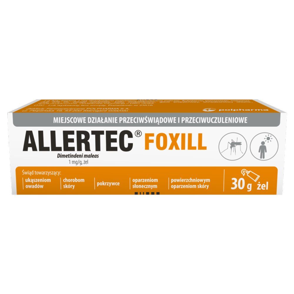 Allertec Foxill żel 1 mg/g przeciwświądowy i przeciuczuleniowy 30 g