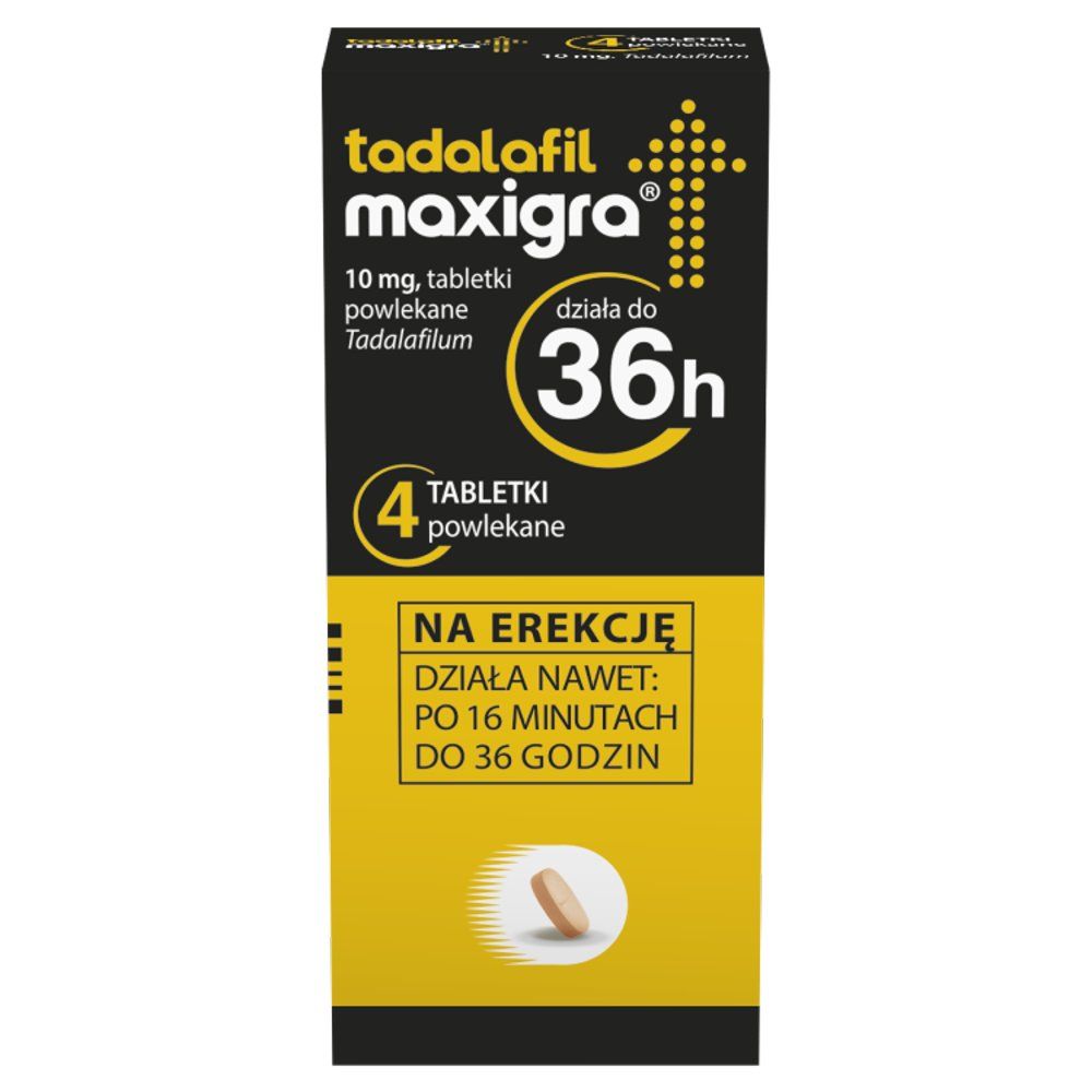 Tadalafil Maxigra 10 mg 4 tabletki– tabletki na zaburzenia erekcji dla mężczyzn