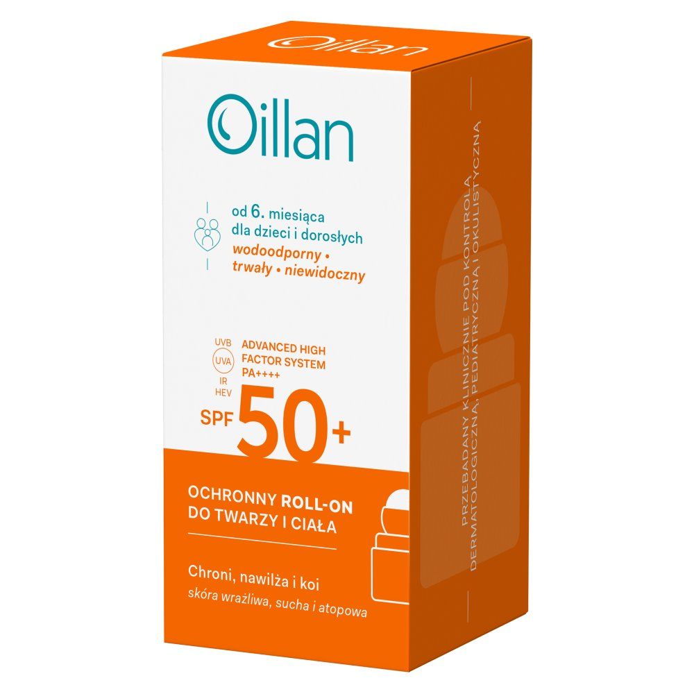 Oillan Roll-on SUN SPF 50+ dla dzieci i dorosłych 50ml