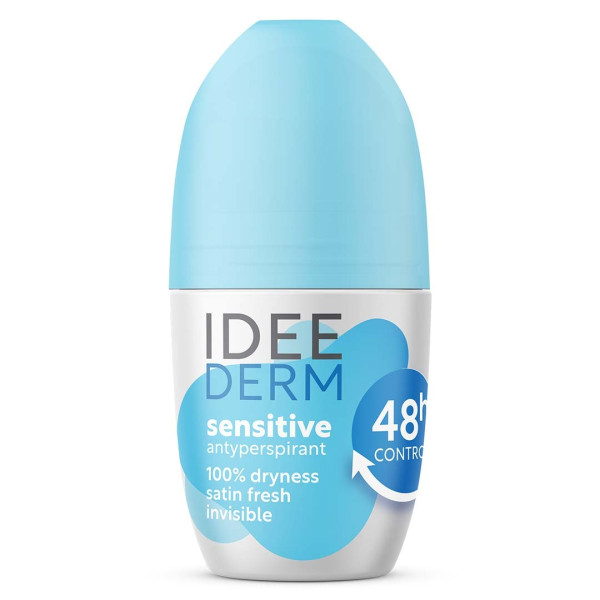 Idee Derm Antyperspirant SENSITIVE 48 h do każdego rodzaju skóry, szczególnie wrażliwej i podrażnionej 50 ml