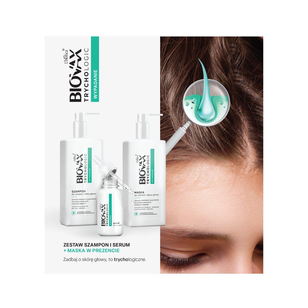 Zestaw Biovax Trychologic Wypadanie: szampon + serum + maska