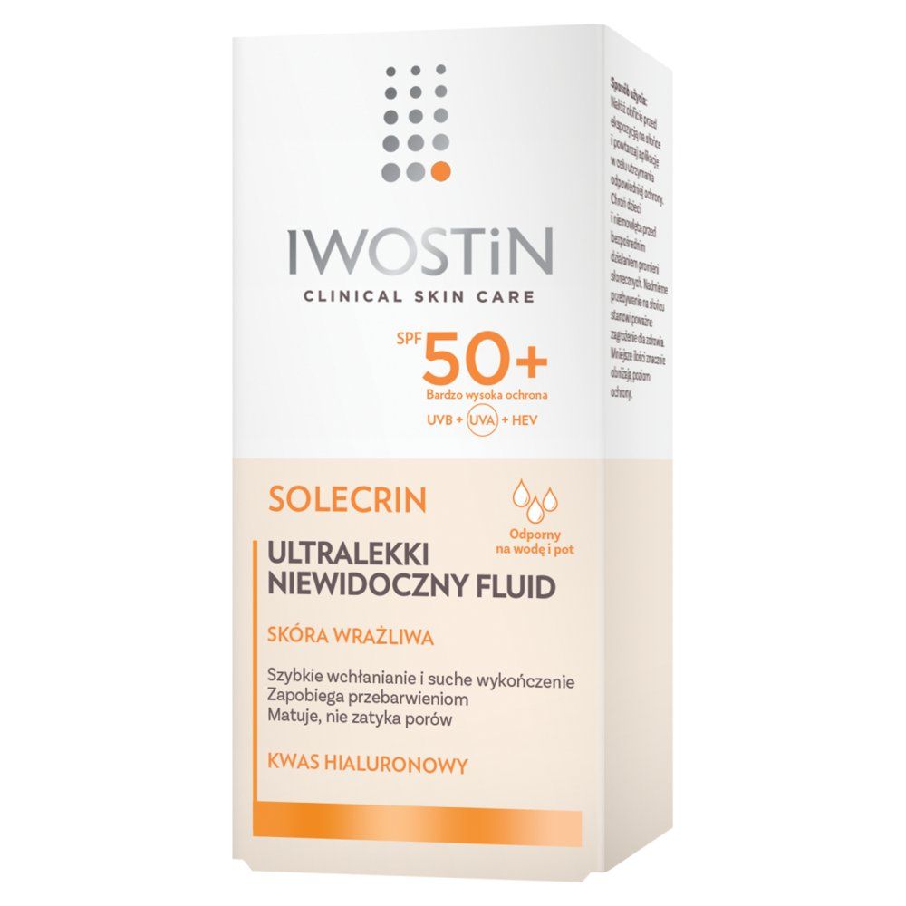 IWOSTIN SOLECRIN Ultralekki niewidoczny fluid SPF50+