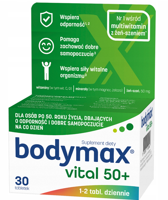 BODYMAX Vital 50+ witaminy i minerały 30 tabletek
