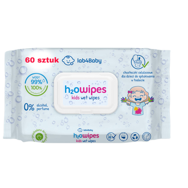 Lab4baby H2O Wipes Kids Wet wipes chusteczki nawilżane  60 sztuk