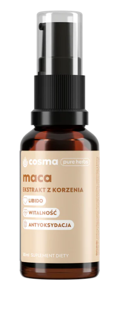 Cosma Pure Herbs Maca ekstrakt z korzenia z olejem konopnym 30 ml