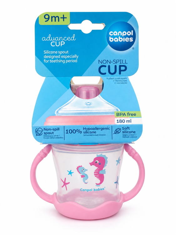 Canpol Sweet Fun Kubek niekapek silikonowy ustnik 57/300 180 ml