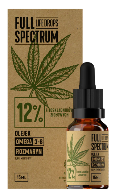 Full Spectrum Olej konopny 12% CBD 15 ml