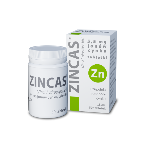 Zincas lek na niedobór cynku  50 tabletek