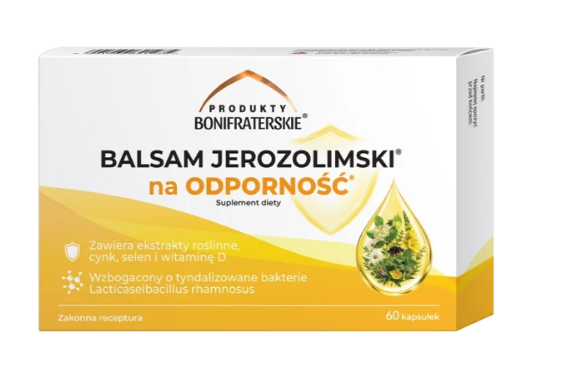 Balsam Jerozolimski Na Odporność cynk selen witamina D 60 kapsułek
