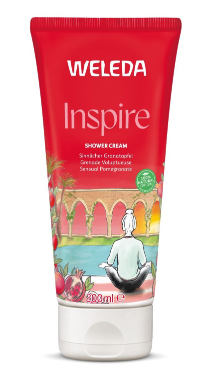 WELEDA Inspire  kremowy płyn pod prysznic z granatem 200 ml