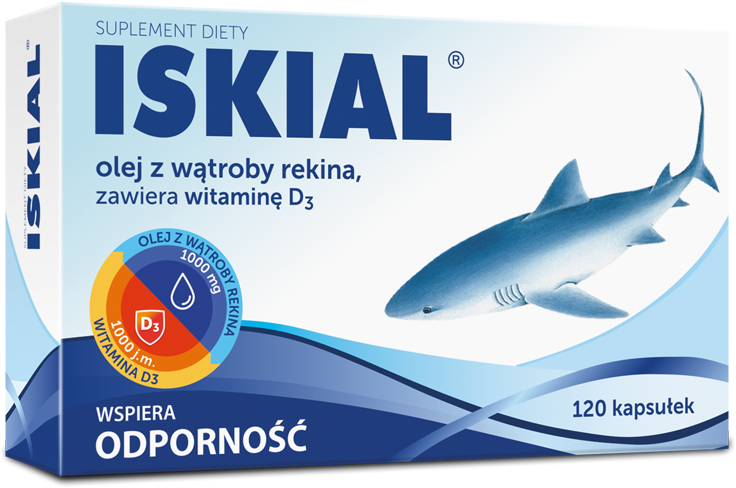 Iskial Olej z wątroby rekina x 120 kaps.