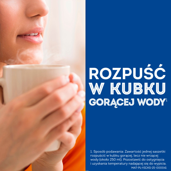 Vicks AntiGrip Zatoki i Katar pomarańczowy 10 saszetek