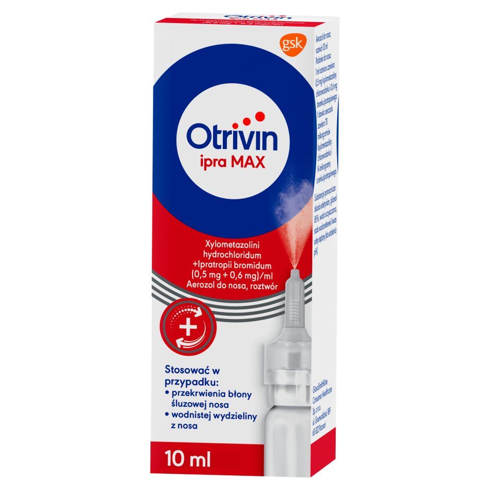 Otrivin MAX (0,5mg+0,6mg) ml aerozol na katar 10ml