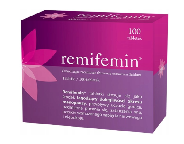 Remifemin łagodzenie objawów menopauzy 100 tabletek