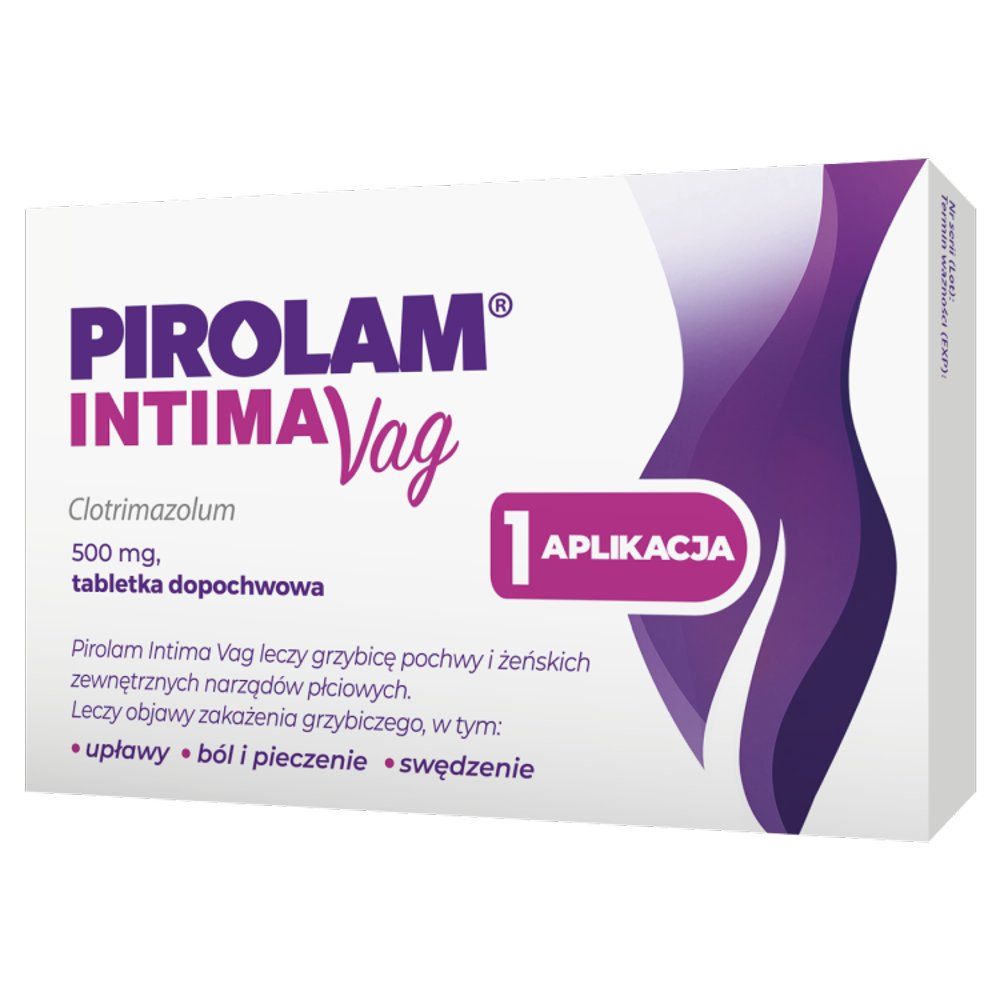 Pirolam Intima Vag 0,5g 1tabletka dopochwowa na grzybicę swędzenie