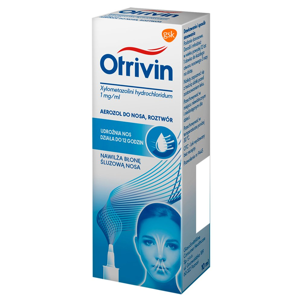 Otrivin 0.1% na katar sienny alergiczny aerozol 10ml