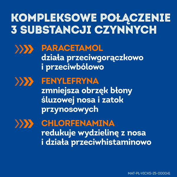 Vicks AntiGrip Zatoki i Katar pomarańczowy 10 saszetek