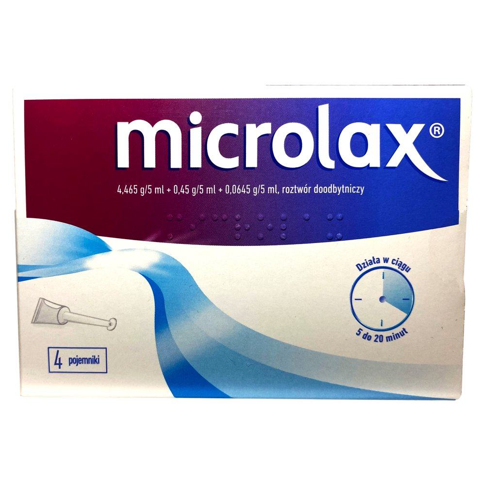 Microlax 4 pojemniki po 5ml roztwór doodbytniczy