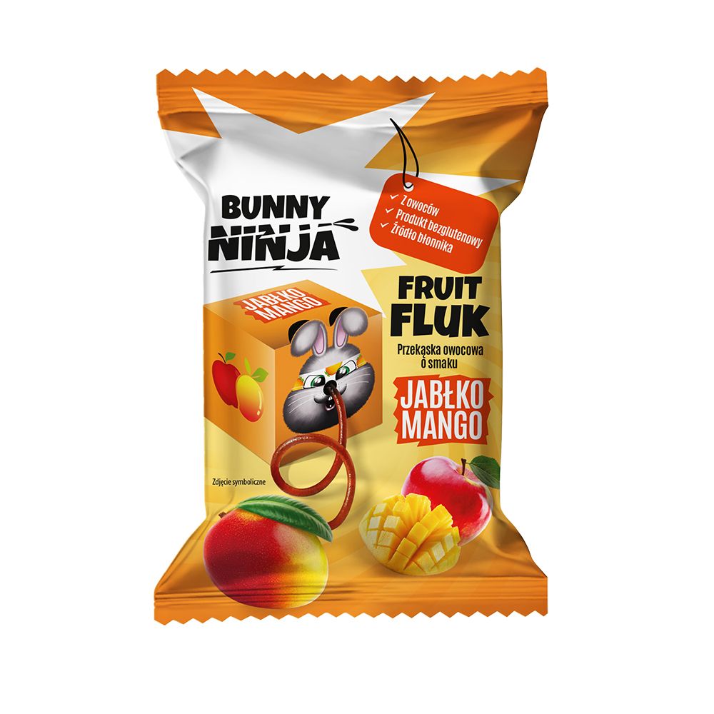 BUNNY NINJA FLUK przekąska jabłko/mango 15g