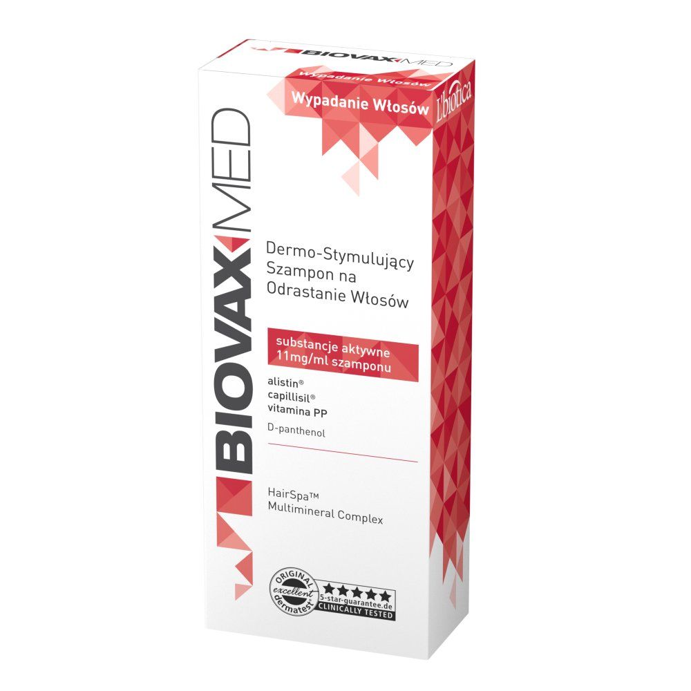 LBIOTICA BIOVAXMED Dermo-Stymulujący szampon na odrastanie włosów, 200 ml