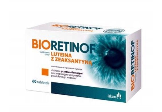 Bioretinof z luteiną z zeaksantyną  60 tabletek