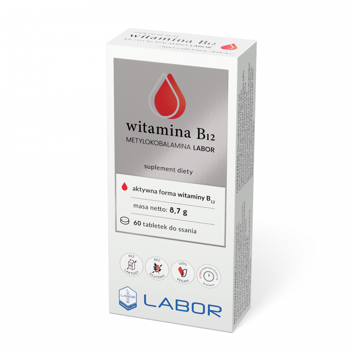 Witamina B12 metylokobalamina LABOR 60 tabletek