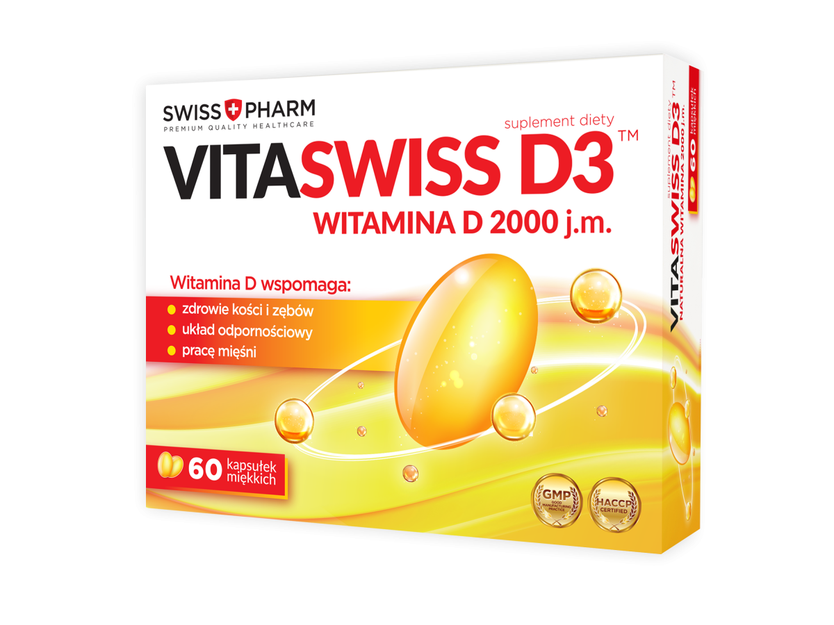 VitaSwiss D3 2000 odporność i zdrowe kości 60 kapsułek