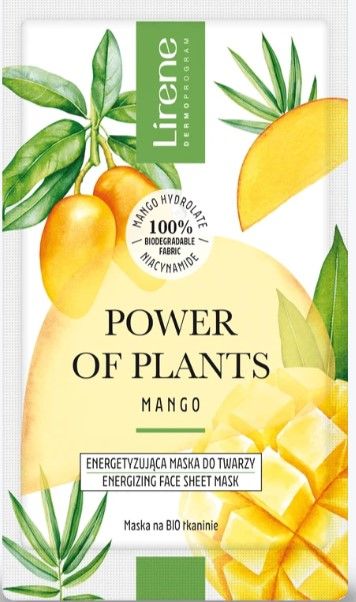 LIRENE POWER OF PLANTS MANGO Energetyzująca maska do twarzy