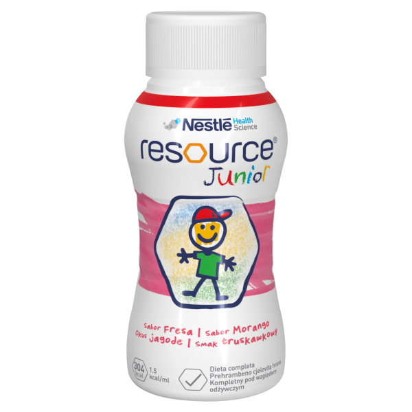 Nestle RESOURCE Junior preparat odżywczy  TRUSKAWKA 4 x 200 ml