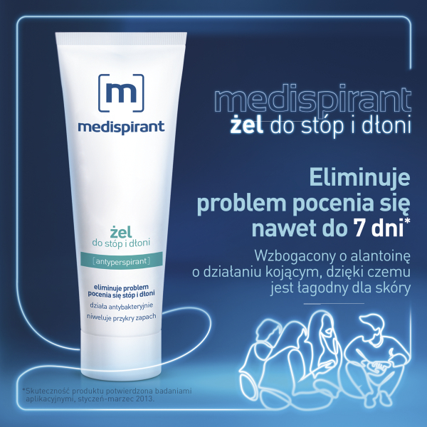 Medispirant Antyperspirant żel do stóp i dłoni 50 ml