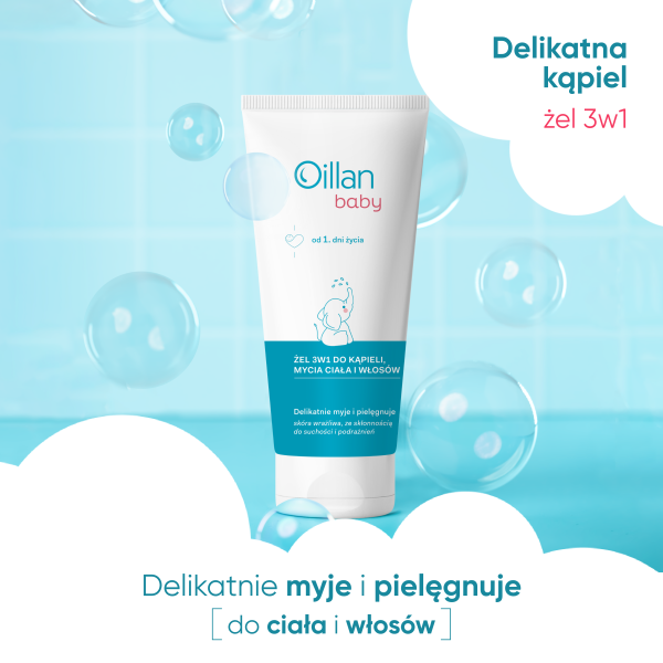 Oillan Baby żel 3w1 do kąpieli, mycia ciała i włosów 100 ml